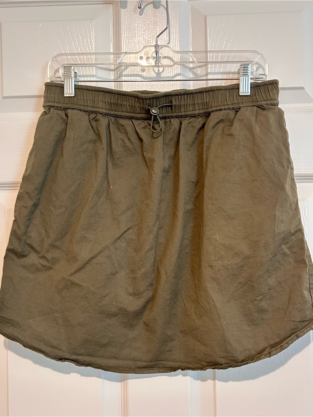 Sundry for Evereve “Sunday” Olive Green Drawstring Skirt